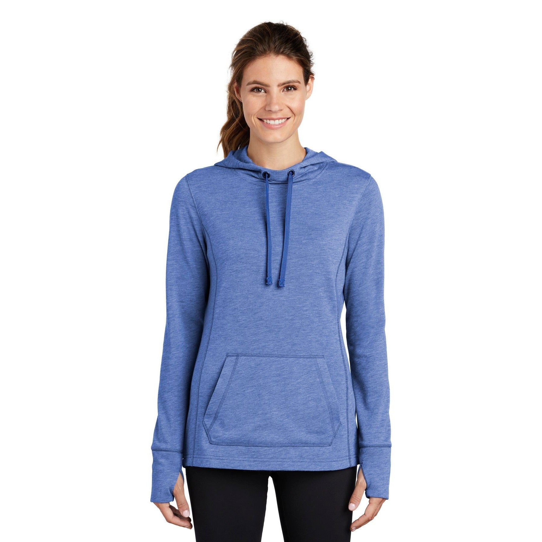 Sport-Tek-Sport-Tek ® Women's PosiCharge ® Tri-Blend Wicking Fleece Hooded Pullover. LST296-MedTech-5